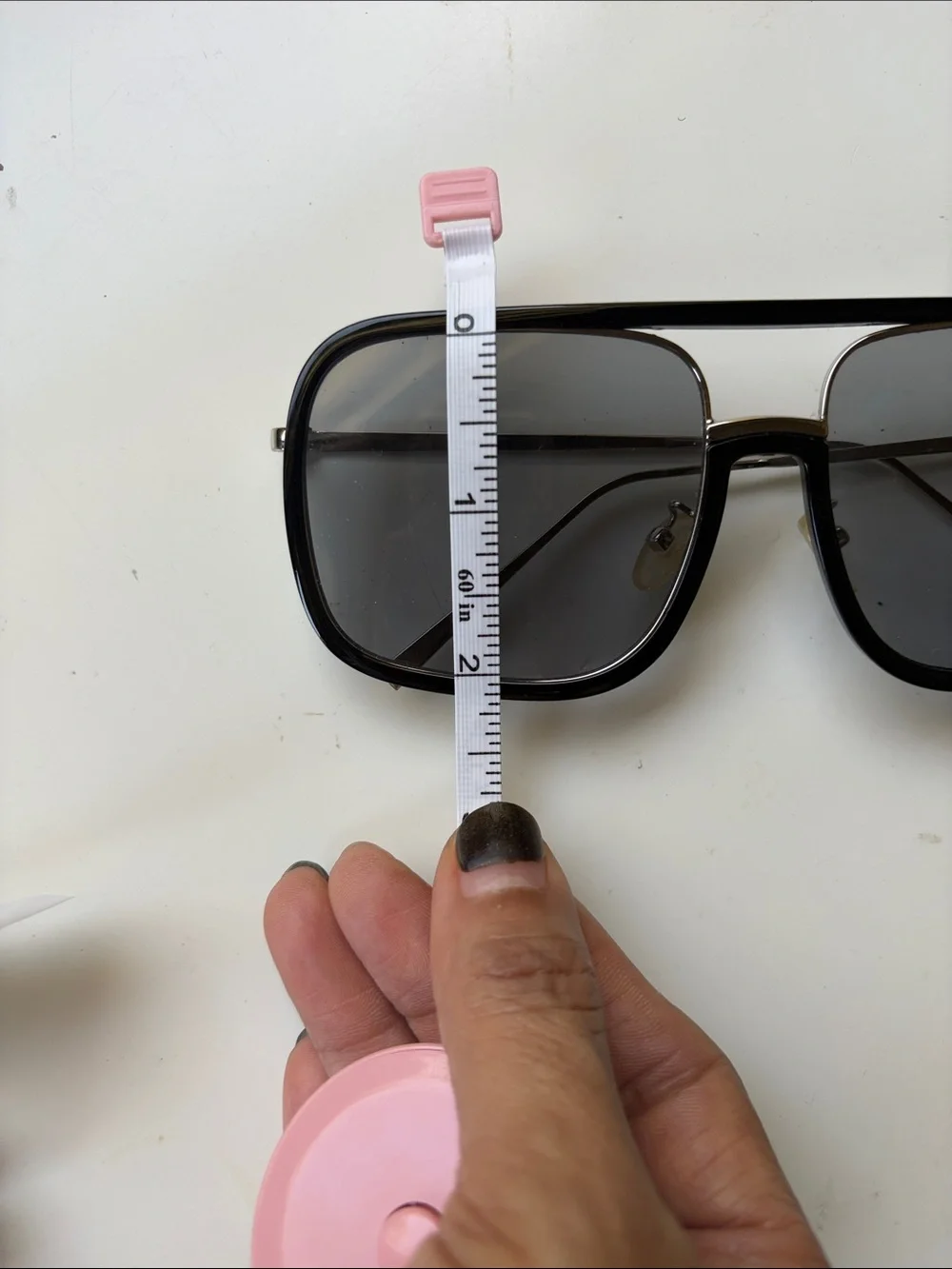 Anthropologie Black and Gray Oversized Square Sunglasses